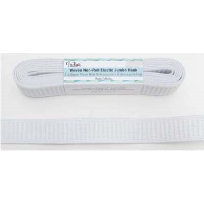 white polyester rubber 25mm non roll woven elastic