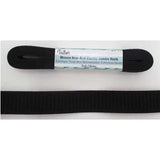 black polyester rubber 25mm non roll woven elastic