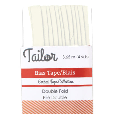 ivory polyester cotton 8mm bias tape double fold