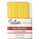 golden yellow polyester cotton 8mm bias tape double fold