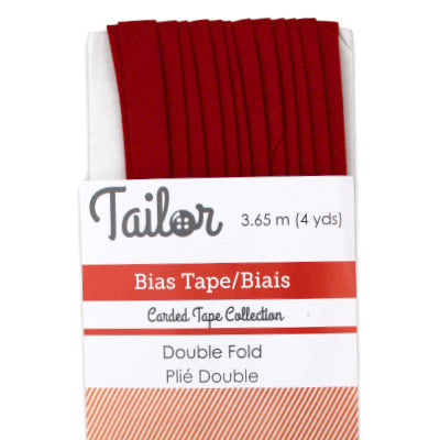 primary red polyester cotton 8mm bias tape double fold