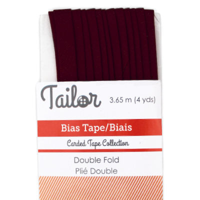 wine polyester cotton 8mm bias tape double fold