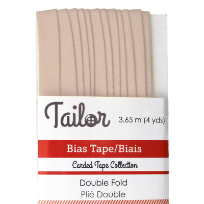 blush polyester cotton 8mm bias tape double fold