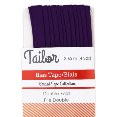 purple polyester cotton 8mm bias tape double fold