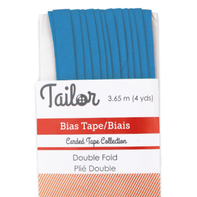 turquoise polyester cotton 8mm bias tape double fold