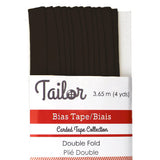 brown  polyester cotton 8mm bias tape double fold