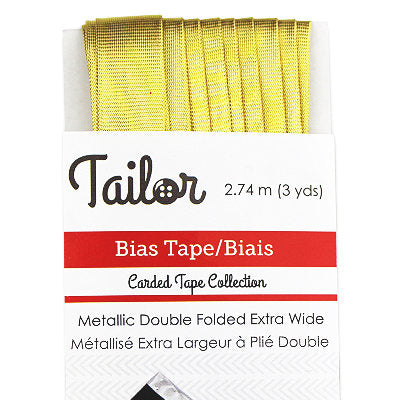 DOUBLE FOLD BIAS TAPE METALLIC