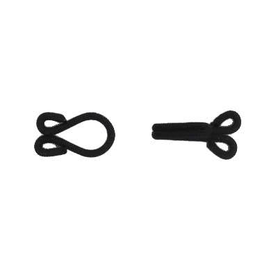 HOOKS & EYES COVERED 38MM