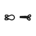 HOOKS & EYES COVERED 38MM