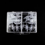 12 REUSABLE PLASTIC BOBBINS IN PLASTIC CASE