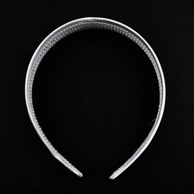 HAIR BAND PLASTIC RIBBON COVERED 2.5CM