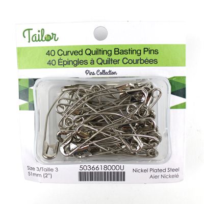 QUILTING BASTING PINS CURVED 51MM