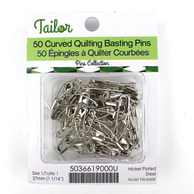 QUILTING BASTING PINS CURVED 27MM