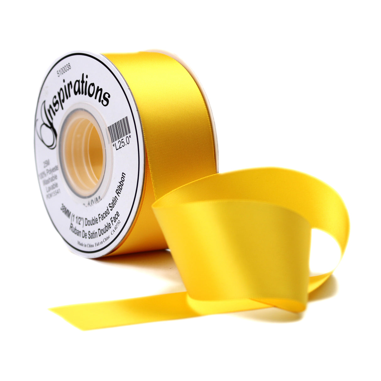 RIBBON 38MM DOUBLE FACED SATIN