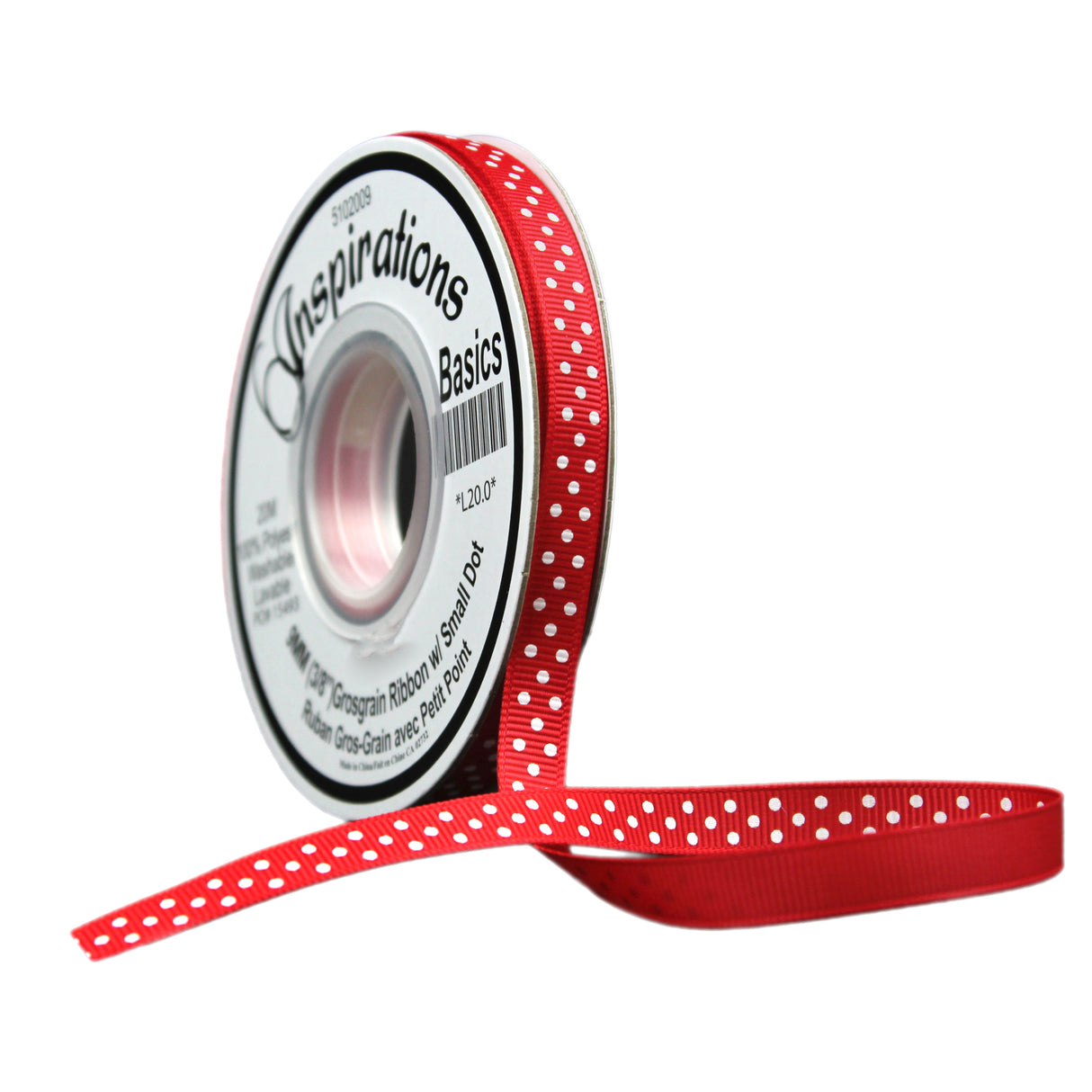 9MM GROSGRAIN RIBBON WITH SMALL DOT