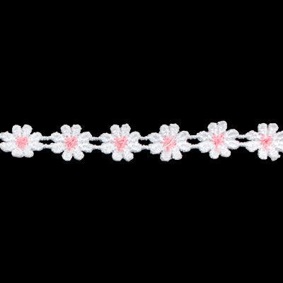 DAISY TRIM WITH COLOURED CENTRE 1CM