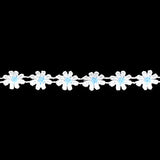 DAISY TRIM WITH COLOURED CENTRE 1CM