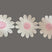 36mm white and pink daisy lace trim