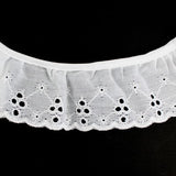 LACE EYELET RUFFLED 3.8CM