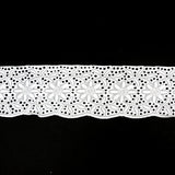 LACE FLAT FLORAL VINE EYELET 10.2CM