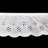 LACE EYELET RUFFLED 4.5CM