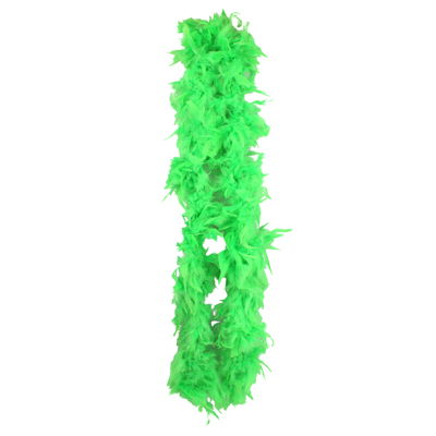 lime green feather boa