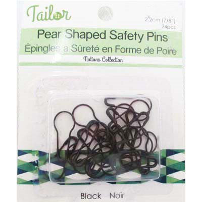 PEAR SHAPED SAFETY PINS 22MM