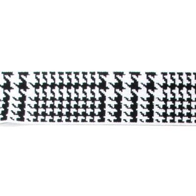 ELASTIC FASHION BELTING HOUNDSTOOTH 38MM