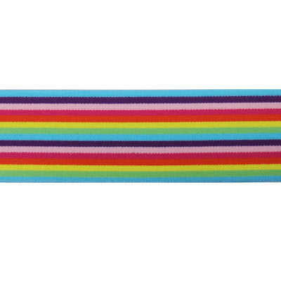 ELASTIC BELTING MULTICOLOUR STRIPES 41MM