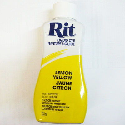 lemon yellow all purpose liquid rit dye 236ml