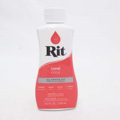 coral all purpose liquid rit dye 236ml