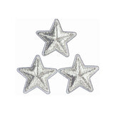 APPLIQUE 3 METALLIC STARS 3CM X 3CM