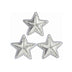 APPLIQUE 3 METALLIC STARS 3CM X 3CM