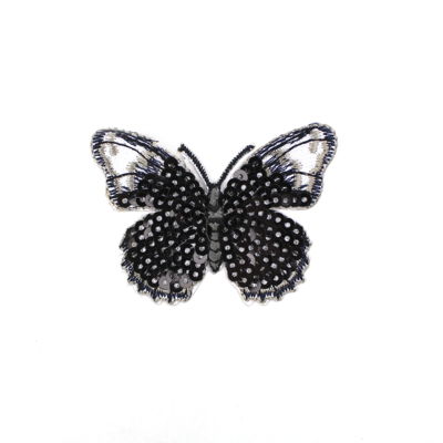 APPLIQUE BUTTERFLY WITH SEQUINS 6.5CM X 4.9CM