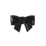 APPLIQUE 3D SEQUINS RIBBON BOW 4.5CM X 3CM