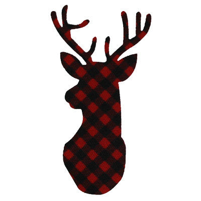 APPLIQUE REINDEER HEAD 5.5CM X 10CM