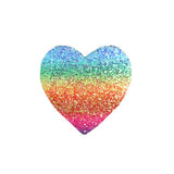 APPLIQUE GLITTER HEART OMBRE 8 X 8CM