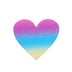 RAINBOW GLITTER HEART APPLIQUE 7.5CM X 7.1CM (IRON ON)