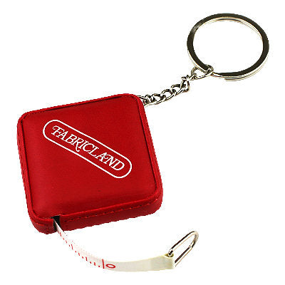 TAPE MEASURE - 150CM SQUARE PLEATHER KEY CHAIN WITH FABRICLAND LOGO