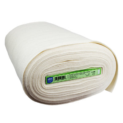 FUSIBLE COTTON BATTING WITH SCRIM - NEEDLE PUNCHED  (H45B)