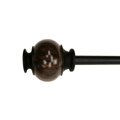 DRAPERY ROD 5/8" WITH MARBLE KNOB FINIALS 28"-48"