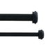 ADJUSTABLE DOUBLE DRAPERY ROD WITH ROUND FINIALS 72"-144"